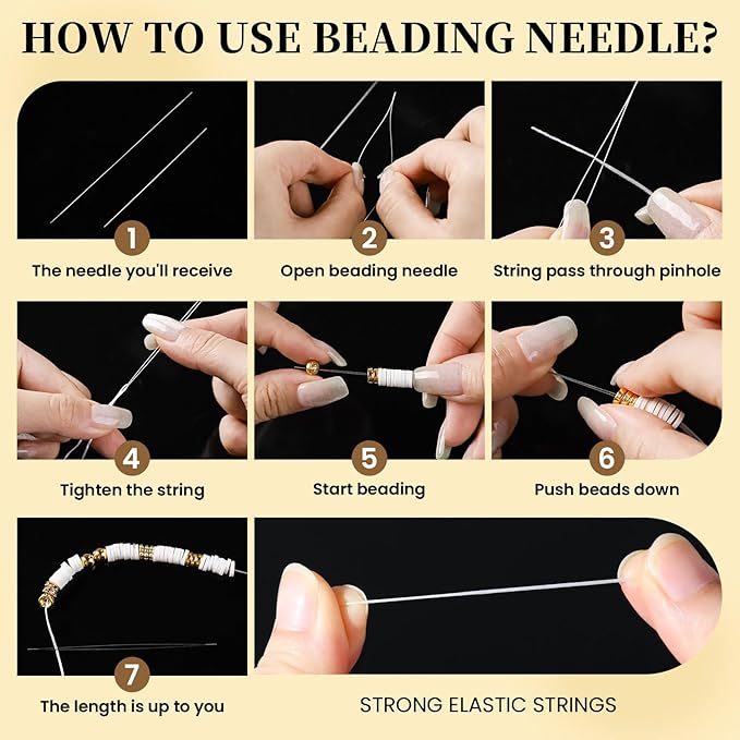 LEOBRO Letter Beads Bracelet Making Kit, Alphabet Beads for Bracelets, with Gold Bead and Elastic Bracelet Strings