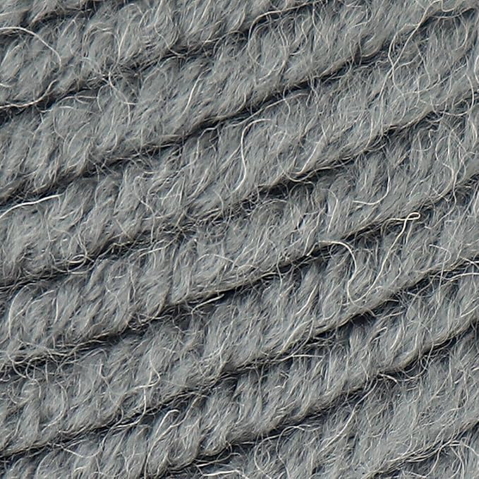 Estako Megastar, (4 Skeins Pack) 75% Acrylic 25% Wool Yarn, Soft, Chunky Bulky Weight #5 for Crochet and Knitting (4 x 3.52 Oz) / (4 x 120 Yrds) (60974 - Light Grey)