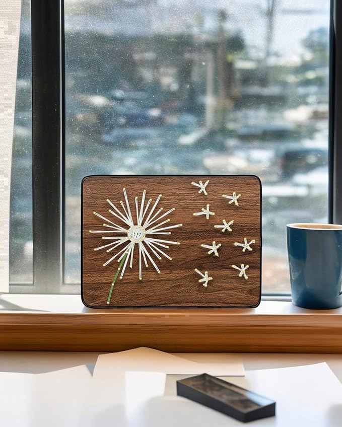 BAZIMA DIY String Art Kit for Beginner, DIY Craft Kit,Unique Gift,Craft Kit for Holidays，Dandelion 2