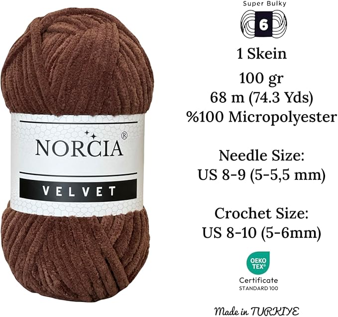 Soft Velvet Yarn Chenille for Crocheting Super Bulky 3x100g (3x74.3 yds) Baby Blanket Yarn for Knitting Amigurumi