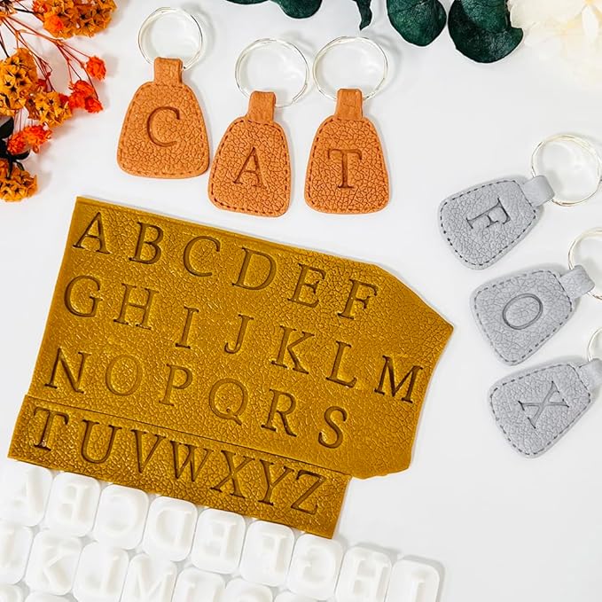 Xaekicr 26PCS Alphabet Polymer Clay Cutters Set – Uppercase Letter Clay Cutters for Polymer Clay Molds, Clay Tools for DIY Crafts, Leather, Baking