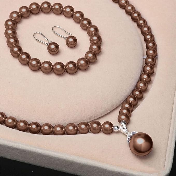 2116 PCS Pearl Beads for Bracelet Making Kit Gold Beads for Jewelry Making Kit Gold Small Spacer Bead Brown Pearl Bead for Crafting Charms Necklace Earrings DIY Craft for Women Adult