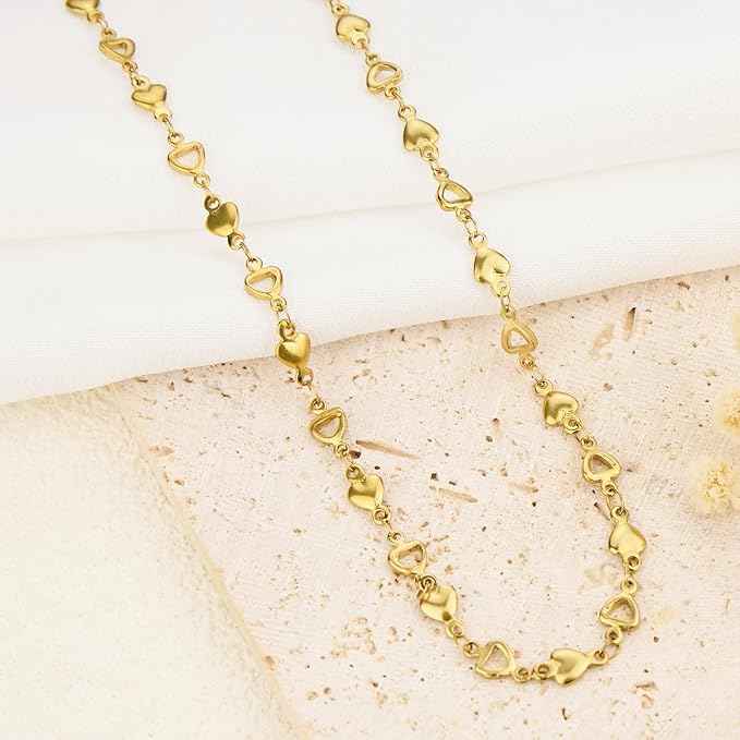 GTVOODX 18k Gold PVD Bulk Chains for Jewelry Making 13 Feet Stainless Steel Cross Flower Link Chain Waterproof Hypoallergenic DIY Permanent Jewelry Making Supplies