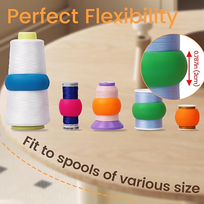 New Brothread 200pcs Thread Spool Savers/Spool Huggers - Prevent Tails from Unwinding - No Loose Ends for Sewing and Embroidery Machine Thread Spools