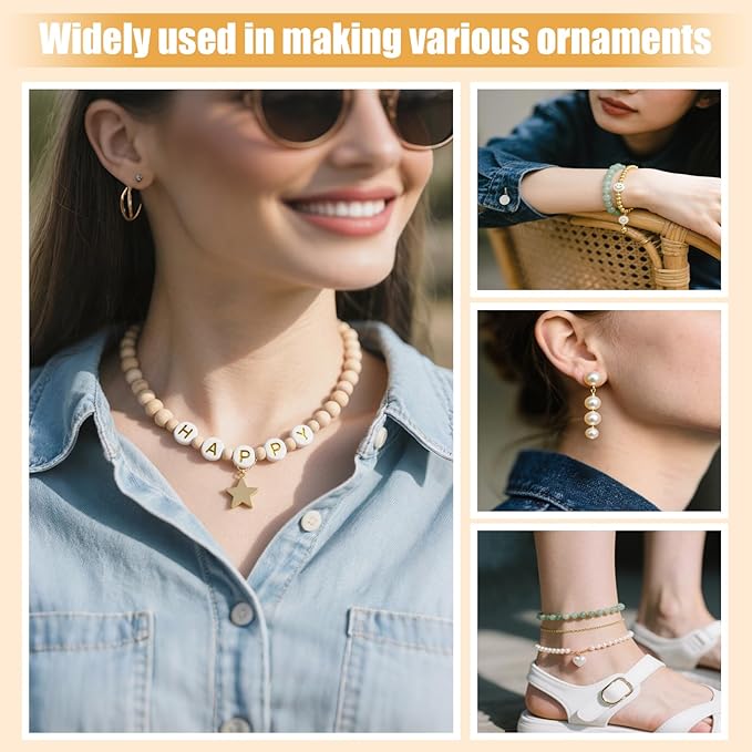 lisaruq jewelry making kit, 20+varieties, 300+natural stone beads, 1700+beads 、accessories and storage box, can diy 50+bracelets, necklaces, earrings，rings, etc. suitable for adults