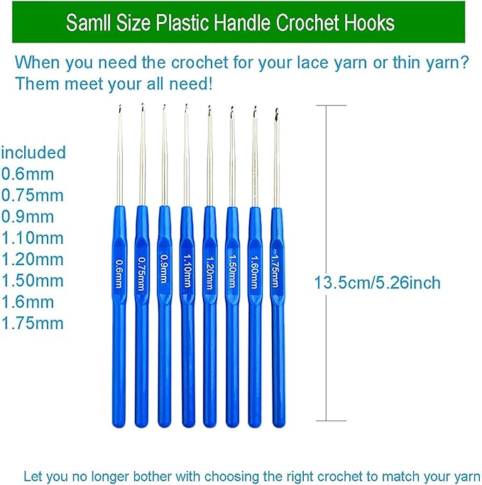 Looen Crochet Hooks Set-Yarn Needles Coloured Aluminum with Storage Case Rubbery Handle Ergonomic Comfort Grip DIY Craft Handmake Kit 47pcs