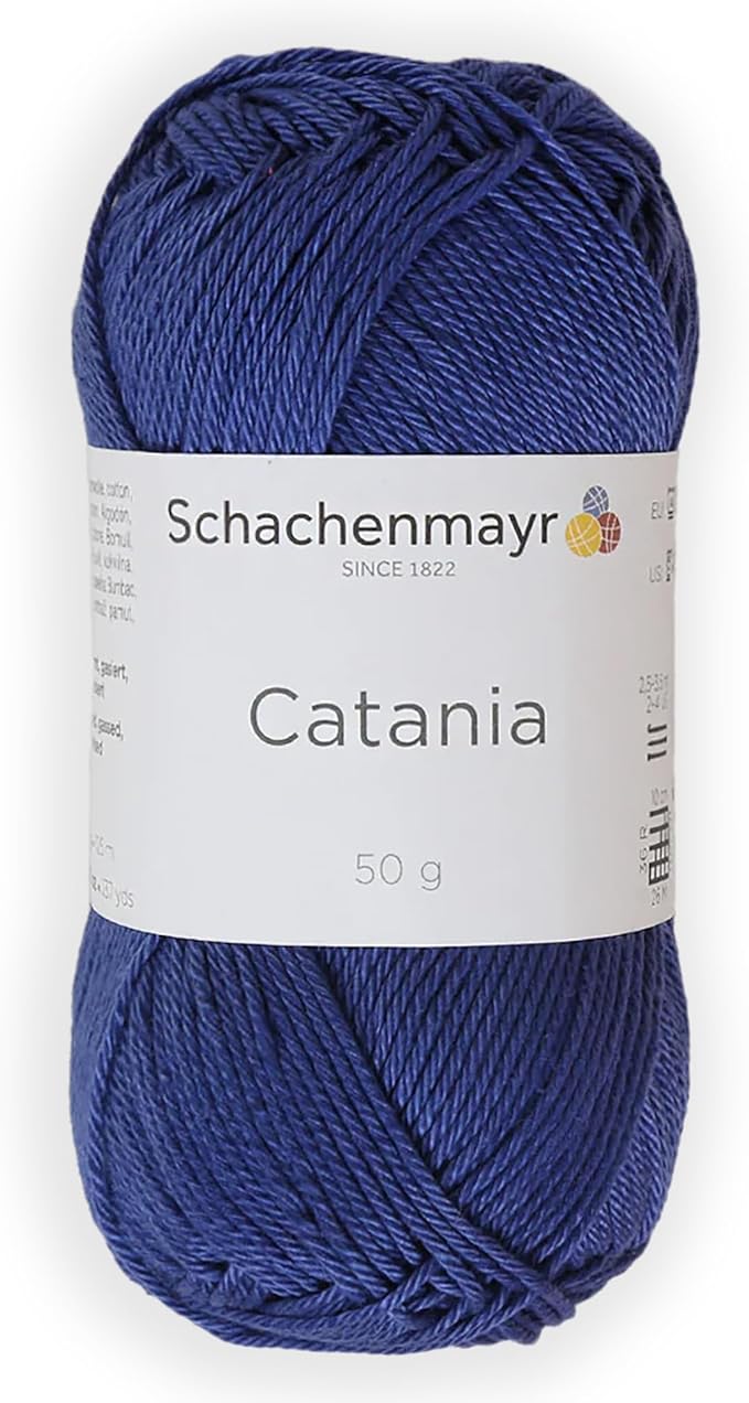 1 Skein/Pack Schachenmayr (SMC) Catania Originals Yarn, Each Ball 1.76 Oz (50gr) / 136 Yards (125 m), 100% Mercerized Cotton for Knitting and Crochet Yarn, Sport Weight, 420 - Monaco