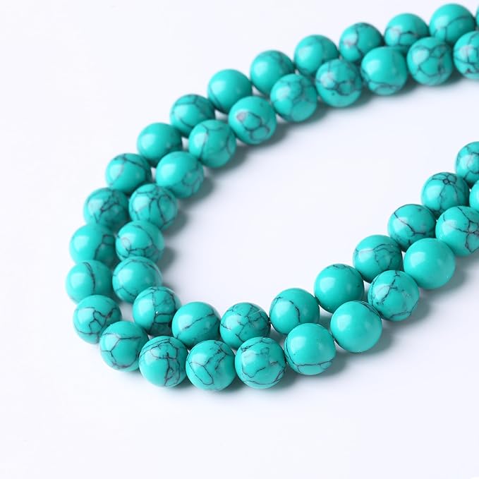 31PCS 12MM Turquoise Stone Bead Gemstone Round Crystal Jewelry Making DIY Bracelet Necklace Jewelry Making
