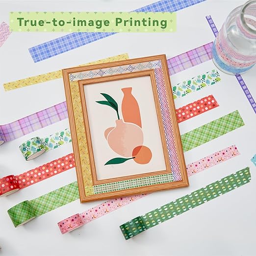 Grid Washi Tape Set 24 Rolls, Decorative Masking Tape for Junk Journal, Scrapbooking Supplies, DIY Crafting Supplies