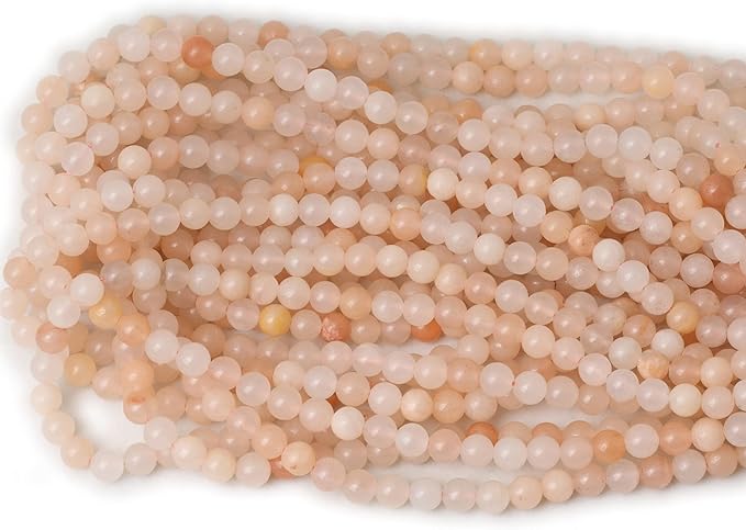 cheavian 60pcs 6mm natural pink aventurine gemstone round loose beads stone beads for jewelry making diy findings 1 strand 15"