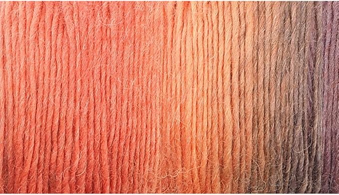 2 Skeins Rainbow Soft Yarn 100% Wool Gradient Multi Color Yarn for Crocheting Knit Total Length 180m×2(196yds×2,50g×2)-3