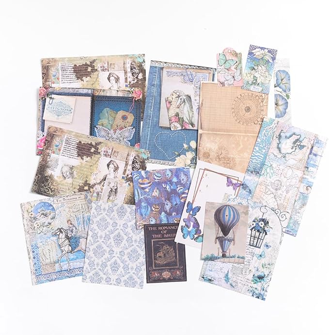 Alideco 100pcs Vintage Scrapbook Supplies Pack for Art Journaling Bullet Junk Journal Planners DIY Paper Stickers Craft Kits Notebook Collage Album Aesthetic Cottageco (bingdaolanbo)
