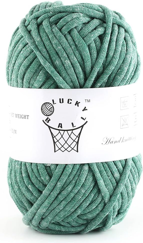 100g Yarn for Crocheting and Knitting,66yds/60m Cotton Yarn for Beginners,Cotton-Nylon Acrylic Blend Yarn for Beginners Crochet Kit Making(Pine Leaf Green)