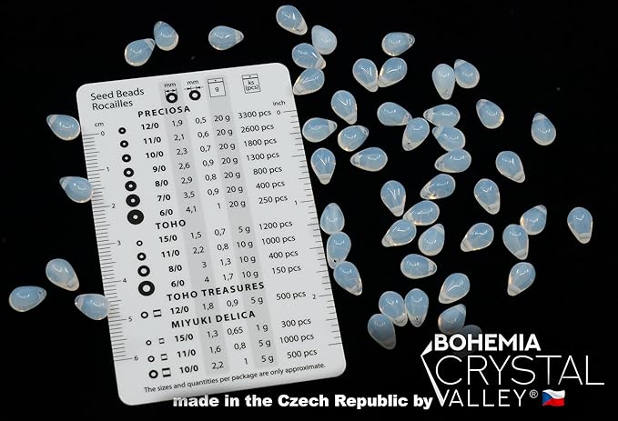 Czech 50-Piece Glass Beads, 6x9mm, Teardrop Opal White