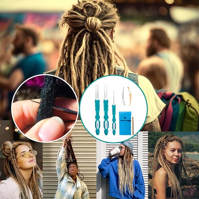 Yarniss Dreadlocks Crochet Hooks with Ergonomic Handle,0.75mm Hair Crochet Needle for Loc Braid