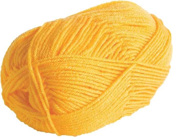 Knit Picks Brava Yellow 100% Acrylic Worsted Weight Soft Yarn for Knitting, Crocheting, Knitting Machine use, Medium Weight 4 Yarn for Washable Projects (Canary)