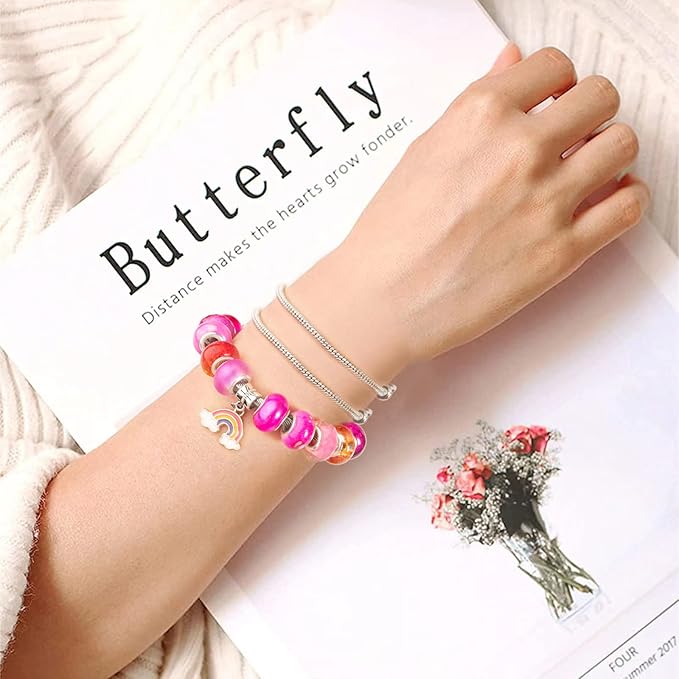20 Pcs 7.87 Inch Snake Chain Charm Bracelets Adjustable Snake Charm Bracelet Chains with Bracelet Helper Heart Lobster Clasp Extender Chain DIY Bracelet Chain for Women Jewelry Making Supplies