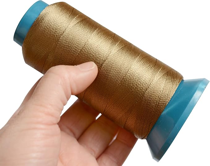 Hair Weaving Thread with C/J/I/T Needles 1500 Yards 210 D Strength Polyester Thread Sewing Thread for Making Wigs Hair Extension Kit (Dark Blonde)