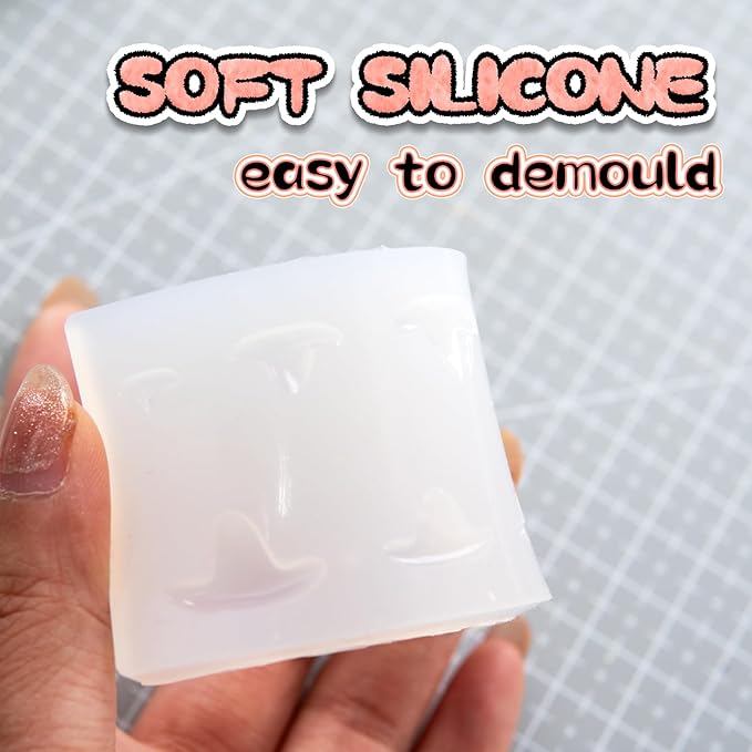 Nuvretk 8 Cute Silicone Molds for Needle Felting - Cat Nose Shapes for Stuffed Animals, DIY Crafts, and Accessories (Triangle)