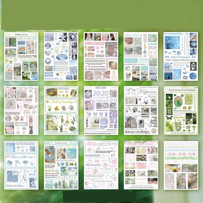 Alideco 30pcs Scrapbook Stickers Vintage Cakes Cuisine Desserts Sticker Book for Adults Sticker journaling Stickers for Scrapbooking (chunrijidong)