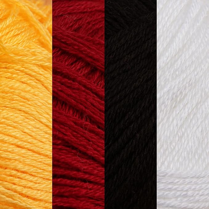 JubileeYarn Baby Soft Bamboo Cotton Yarn - 50g/Skein - Shades of Contrast - 4 Skeins