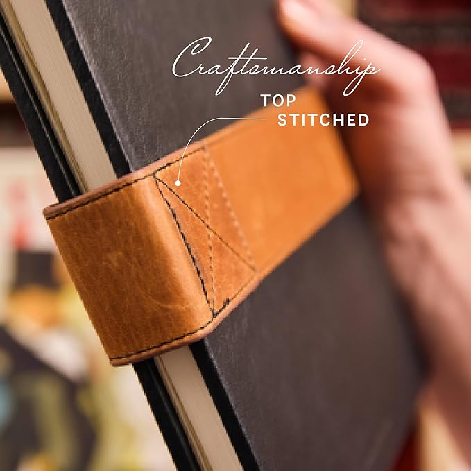 Luxury Leather Sketchbook, Hardcover Drawing Notebook, Pen Loop/Magnetic Closure, Acid Free 150gsm Thick Paper, Full Grain Leather Artisan Collection by Leatherpress (9.3” x 7.8” x .9”)