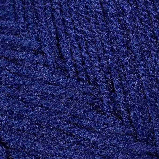 Craft County Size 4 (Medium) 100% Acrylic Fiber Yarn – Variety of Color and Pattern Options – for Crochet, Knitting, and Weaving (Soft Navy)