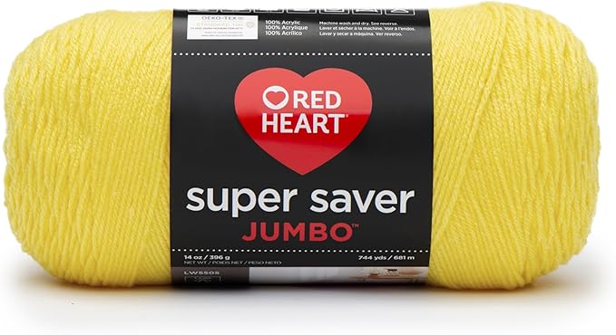 RED HEART Super Saver Jumbo Yarn, Bright Yellow