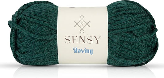 Sensy Roving Yarn, 3.5 oz, 132 Yards, Gauge 5 Bulky (Forest Green)