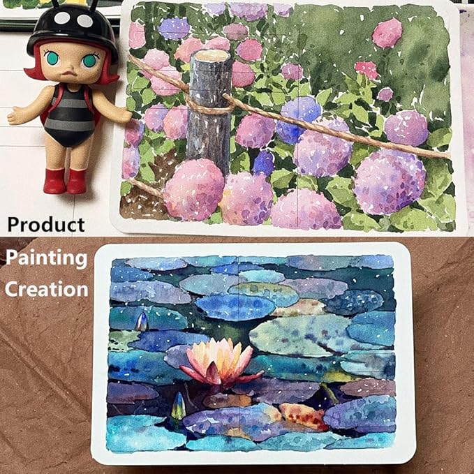 Watercolor Paper Postcards, 100% Cotton, 24 Sheets, 4x6 Inches, 140lb (300gsm), Cold Press, Watercolor Journal, Acid-Free Heavyweight Art Paper for Thank You Notes, Invitations, and Greeting Cards