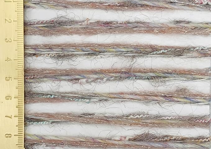 Artisanal Yarn Collection Multifiber Multicolored Fancy Yarn with Subtle Shimmering Threads for Knitting Crocheting Crafts DIY, Set of 3 Rolls (Gray Pink)
