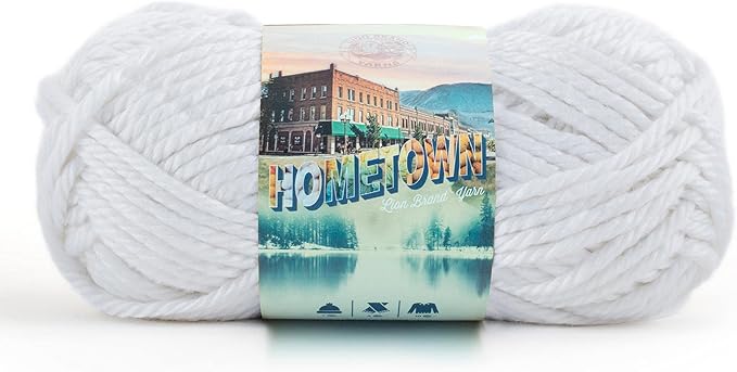 Lion Brand Yarn Hometown Yarn, Super-Bulky Yarn for Knitting, Crocheting, and Crafting, 1 Pack, Stowe Sugar Maple