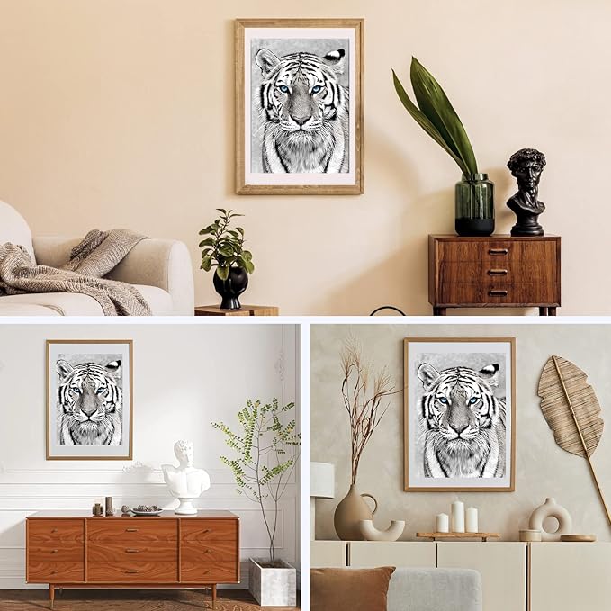 NAIMOER Tiger Diamond Art Kits for Adults,5D Diamond Art Tiger Kits DIY Full Drill Animals Diamond Art Kits for Home Wall Decoration Gifts (30X40cm)