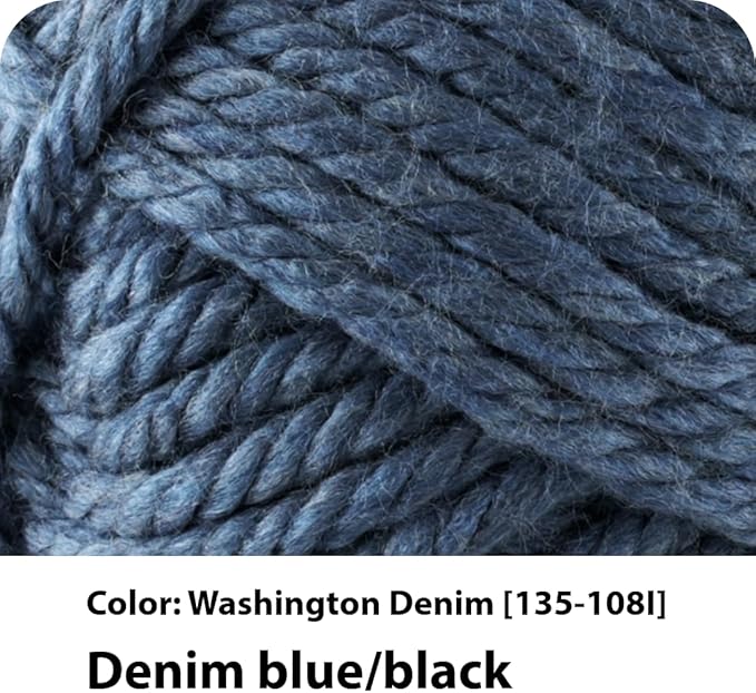 Lion Brand Yarn 135-108I Hometown Yarn, Washington Denim (1 skein)