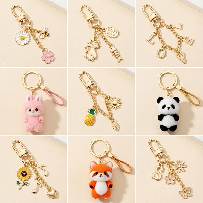 Key Chain Keychain Making Kit Accessories 540pcs Gold and Silver Bag Charm Clip Rings,Keychain Clip Clasps,Lobster Clasps, Jump Rings,Key Chains for DIY Bag Charm Making Kit Jewelry Craft Supplies