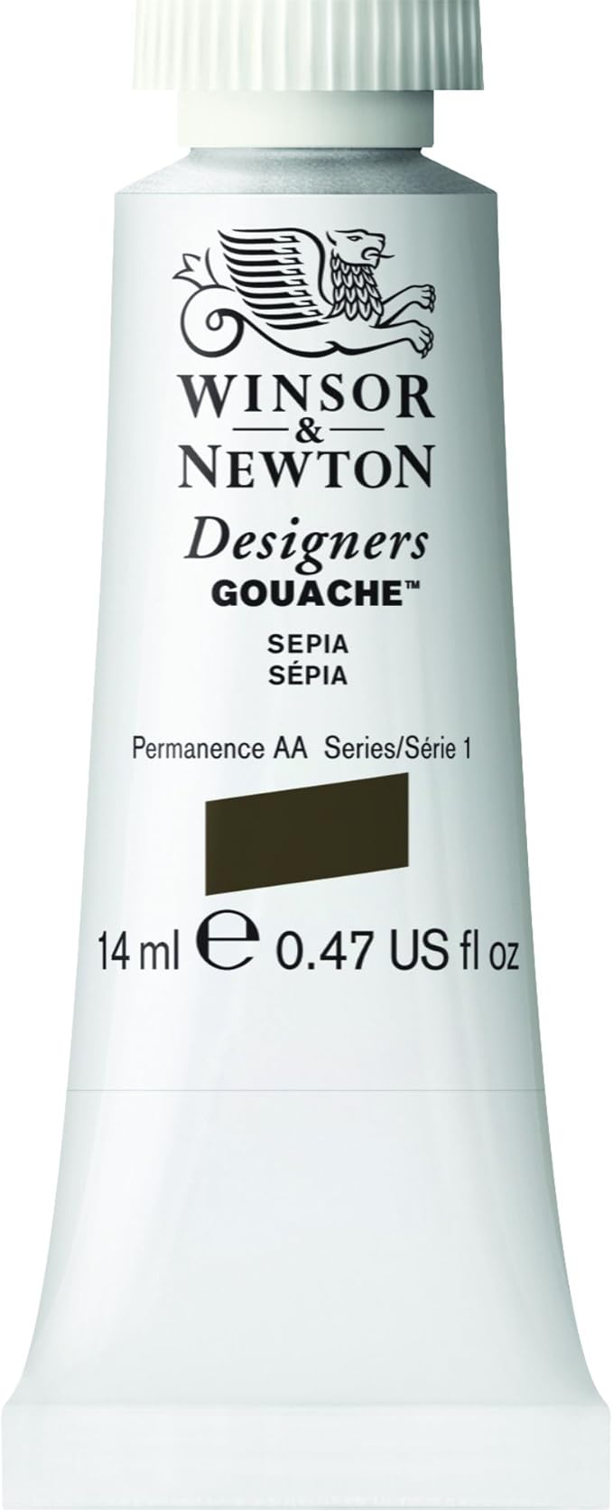 Winsor & Newton Designer's Gouache, 14 ml (0.47oz) tube, Sepia