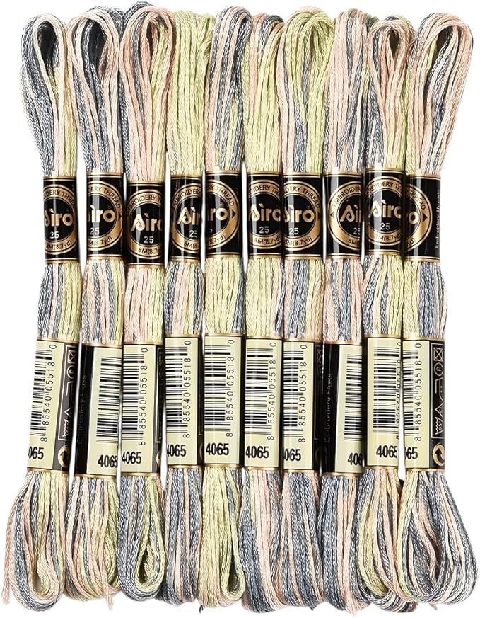 10 Skeins 87.5 Yards 6 Strands Hand Variegated Embroidery Floss Gradient Cross Stitch Thread Friendship Bracelet String Yarn Bracelets Threads Bulk for Sewing Crochet Crafts Stitching DIY