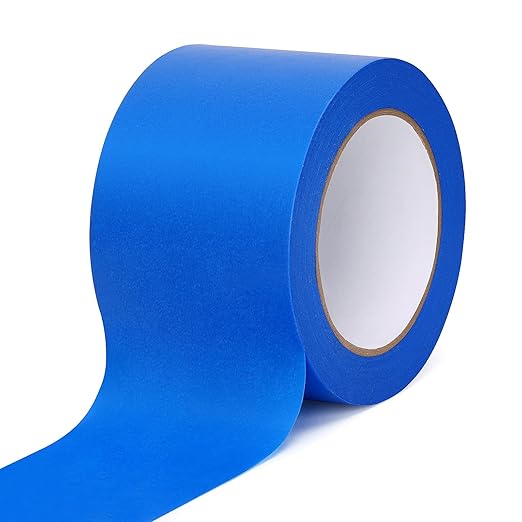 HongWay Painters Tape 3 Inch Wide, 55yd, Masking Tape for Painting Labeling Arts Crafts, Easy Removal, No Residue (Blue)