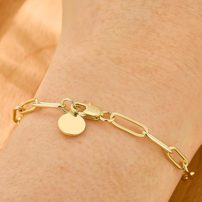 Gold Jewelry Making Lobster Claw 10mm, 23PCS Italian Rectangle Trigger Clasps with Open Jump Rings Set, Small Necklaces Bracelet Connector Gold Clasp Supplies 925 Sterling Silver Jewelry Finding Set