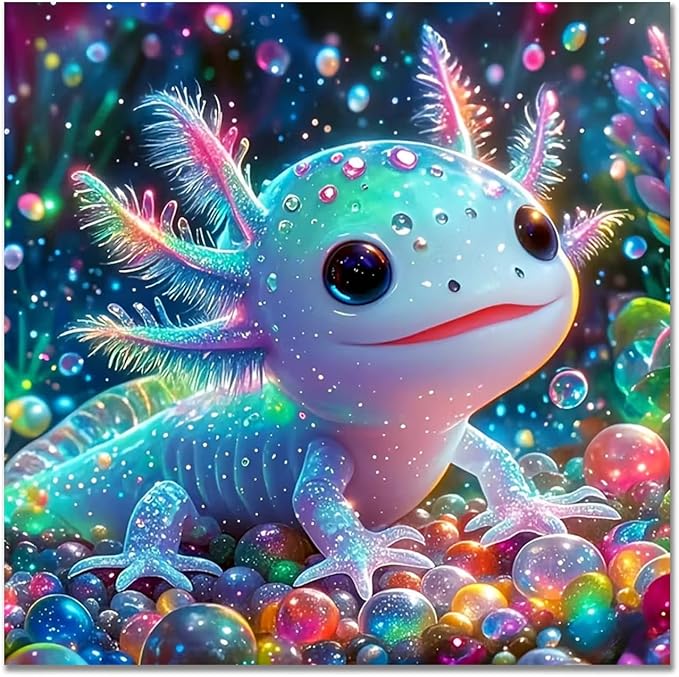 Salamander Cross Stitch Kits for Adults - Embroidery Kits for Beginners Adults,11 CT Patterns Dimensions Counted Cross Stitch Kits for Adults Arts Craft 13.8x13.8 inch