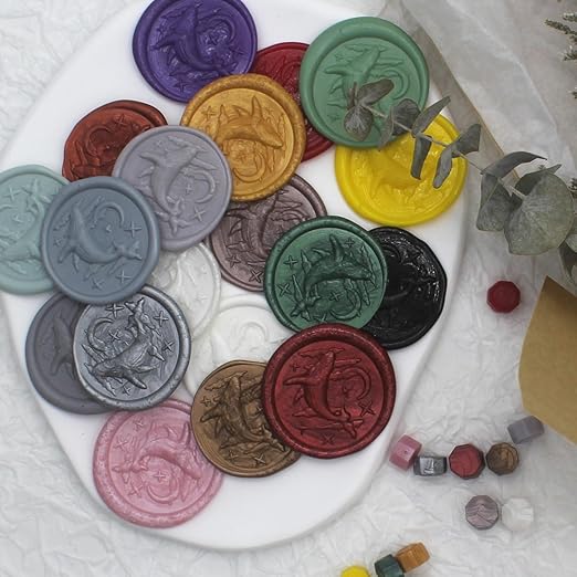 600pcs wine red wax seal beads, andotopee premium sealing wax beads for stamp seals, octagon wax pellets refill pack for wax seal kit, wedding invitation decor, letter envelope seal, diy crafts