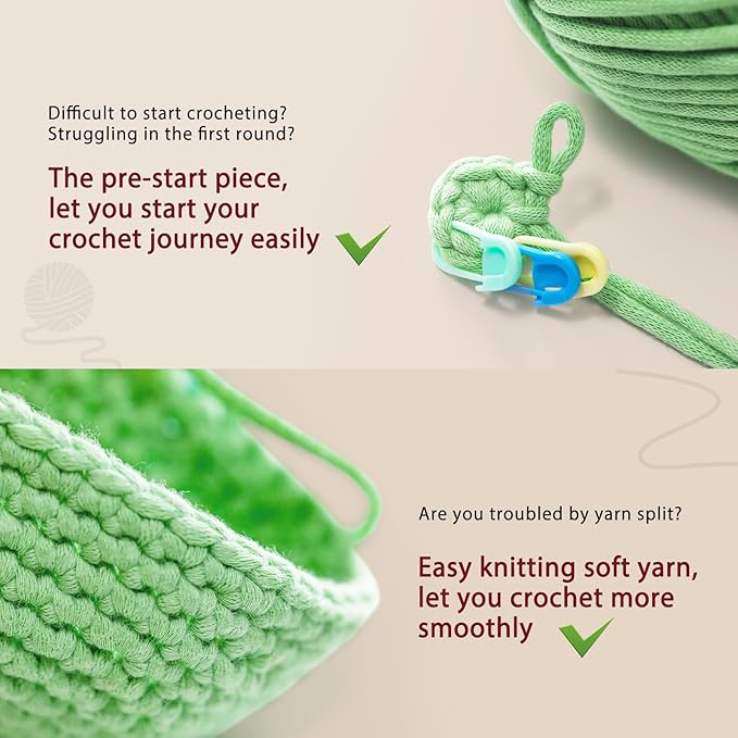 CrochetBox Crochet Kit for Beginner, Bigfoot Learn How to Crochet Stuffed Animals Gift for Adults and Teen(), Knitting Set with Yarn Hook Stitch-by-Stitch Video Tutorial