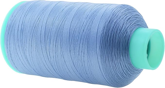 Mandala Crafts Size 46 210D T45 Bonded Nylon Thread - Light Blue 2843 YDs Tex 45 Heavy Duty Sewing Threads for Leather, Jeans, Weaving, Outdoor Marine Upholstery