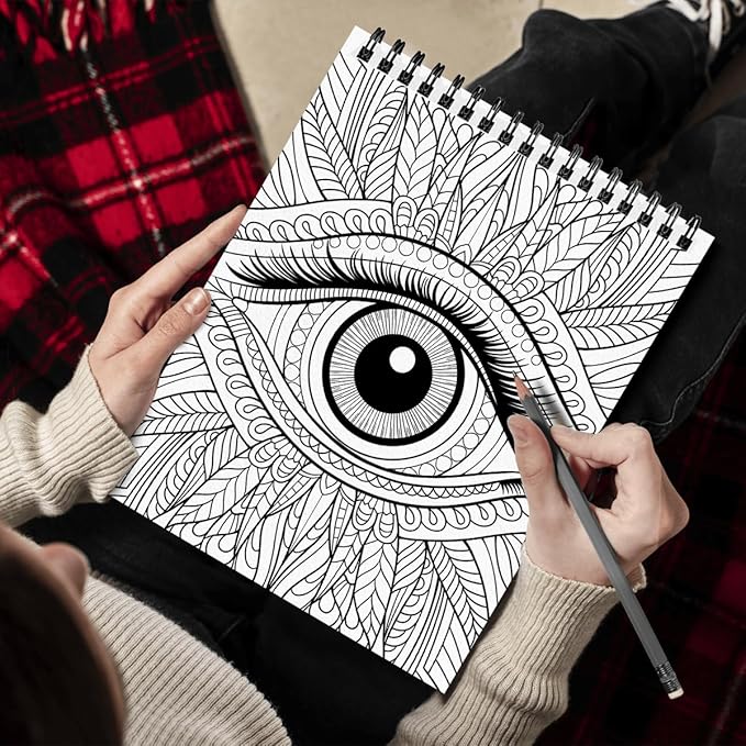 southern lotus artistic eyes spiral coloring book for adults women teens to relax stress relief