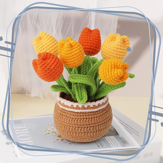 kgxulr Crochet Kit for Beginners, Crochet Kit Beginner Crochet Starter Kit for Complete Beginners Adults, Crocheting Knitting Kit with Step-by-Step Video Tutorials