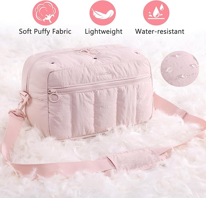 MYBAGZIGN Crochet Bag Organizer for Yarn & Hooks, Large Capacity Yarn Storage Bag with Yarn Holder Holes, Portable Crochet & Knitting Bag for Crocheting on The Go, Craft Travel Bag Gifts for Women