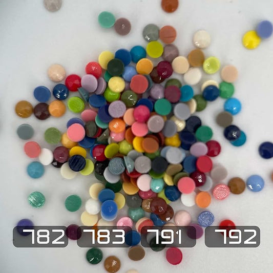 Carsilers Diamonds Painting Accessories,Replacement for Missing Round Drills 782 783 791 792,Rhinestone Resin Diamond Drill,4 Colors Beads Gems Stones,3500pcs per Color