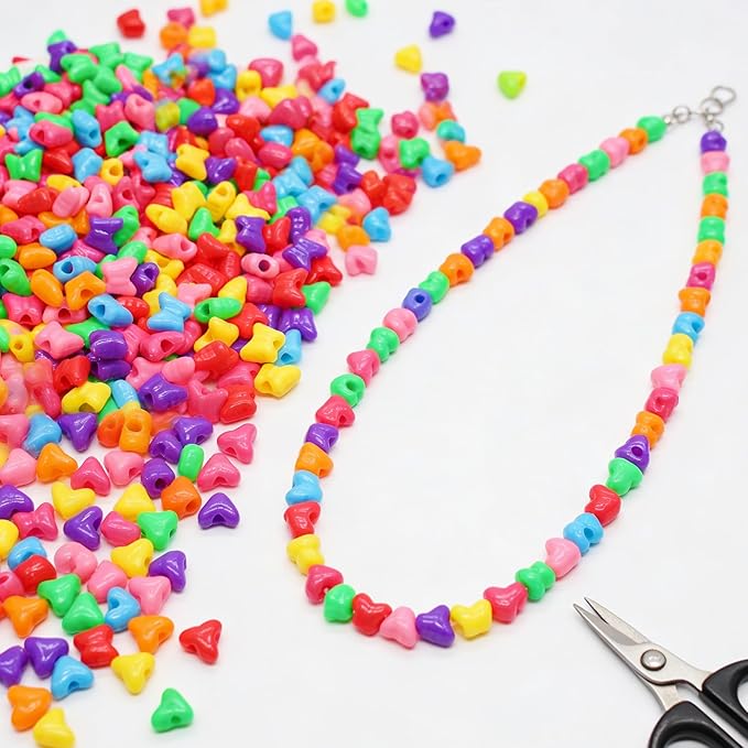 1000PCS Pony Beads, 15 Color Kandi Beads for Bracelets Making Kit, Hair Braids Crafts Jewelry Making Crafts Friendship Necklace Earrings DIY (Large Hole Dark Mixed Color)