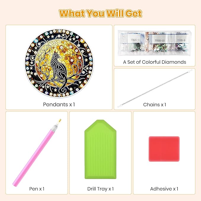 MOGTAA Hanging Diamond Art Painting Pendant Kits, 5D Black Cat Diamond Art Kits for Adults, DIY Animal Diamond Painting Kits Special Crystal Gem Art for Home Decor