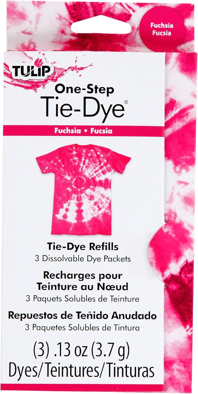 Tulip One-Step Tie-Dye Kit Dye Refill Packs, Fuchsia
